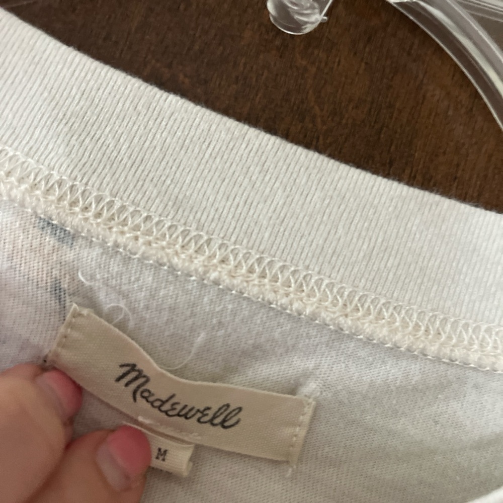Madewell Food Culture Easy Crop Pocket Tee Shirt M - Picture 3 of 4
